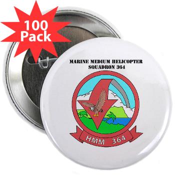 MMHS364 - M01 - 01 - Marine Medium Helicopter Squadron 364 with Text - 2.25" Button (100 pack)